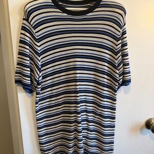 Agnes B. Navy and White Striped Tee